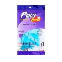 ราคา โพลี-ไบรท์ ถุงมือยางฟ้าM Poly-Brite Comfort Latax Gloves M 1Pcs. (57859446023)