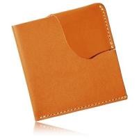 ราคา Wallet Fold Money Clip Compact Billfold Leather Japanese Tochigi Leather Cowhide Men's Women's Unisex Light Brown (56708616076)
