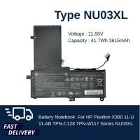 ราคา HP แบตเตอรี่ Battery HP Pavilion X360 11-U 11-AB TPN-C128 TPN-W117 NU03XL ของแท้ ประกัน 1 ปี ส่งฟรี (26544649842)