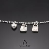 ราคา จี้หัวใจ จี้แม่กุญแจ เงินแท้ 92.5% สำหรับสร้อยคอ สร้อยข้อมือ (25809361369)