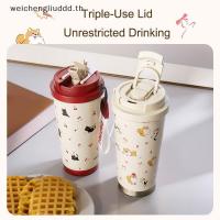 ราคา # weichen # การออกแบบลูกแมวดอกไม้ 550ml Dual-DrinkCup ขวดน้ํา 316 แบบพกพาความจุขนาดใหญ่ (50461554322)