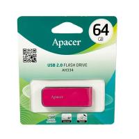 ราคา Apacer AH334 USB2.0 แฟลชไดร์ฟ 64GB สีชมพู (Apacer AP64GAH334P-1) (3431966307)