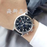 ราคา IWC IWC นาฬิกานักบินชาย Black Face Chronograph นาฬิกากลไกอัตโนมัติชาย IW377709 (57211292374)