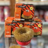 ราคา 3 INCH BOWL WIRE BRUSH / BRASS WIRE BRUSH / CAMEL POLISH WHEEL (27967718356)