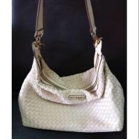 ราคา กระเป๋า MORGAN หนังสาน แท้ % Crossbody สีครีม (2615515544)