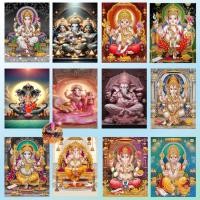 ราคา Diamond Painting 5D DIY พระพิฆเนศII เทพ ศาสนา ครอสติสคริสตัล 5 มิติ ปักครอสติส ภาพติดเพชร 30x40 cm (28010449732)