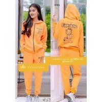ราคา ชุดวอร์มสีส้มสกรีนลายการ์ฟีลด์ (5956658128)