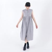 ราคา ชุดเดรส คอจีน แขนกุด - สีเทา (18888964654)