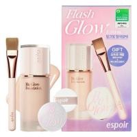 ราคา [ESPOIR] Be Glow Foundation 30g (10 สี) + แปรง + Mini Cushion Case (26527086150)