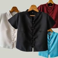 ราคา เสื้อชุดไทย ผ้าฝ้ายใยกัญชง ทรงคอจีน แขนสั้น อัดกาวเรียบร้อย ((พร้อมส่ง)) (44281262691)