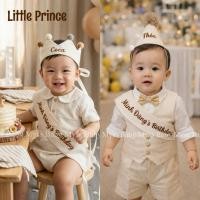 ราคา Myss Baby ชุดหมวกและสายวันเกิดปักชื่อเด็กชาย (47661654508)