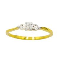ราคา Happy Jewelry แหวนชู บ่าข้าง ข้างละเม็ดคล้ายรูปหัวใจ แหวนทองเพชรแท้ ทองแท้ 37.5% ME949 (16289032155)