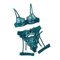 ราคา Q Flower Embroidery Lace Exotic Set Women See Through Lingerie Bra Thong Set Micro Bikini Underwear Sexy Costumes (45860126255)