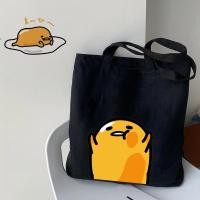 ราคา กระเป๋าสะพายไหล่ ผ้าแคนวาส ลายการ์ตูนไข่ขี้เกียจ Gudetama Kawaii สําหรับผู้หญิง (21034533033)