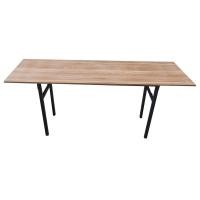 ราคา good.garden29-TABIO โต๊ะพับอเนกประสงค์ รุ่น FOLDY-04 ขนาด 60x180x73 ซม. สีดาร์กโอ๊ค ยอดขายอันดับ1 (23377105926)