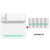 ราคา พร้อมสต็อก C19 200DPI เครื่องพิมพ์การบ้านนักเรียน Bluetooth Inkless Pocket Printer Blue Sticker x 5 (44812068201)