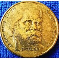 ราคา เหรียญ​ออสเตรเลีย​ Australia, 1 Dollar, (ที่ระลึก​100ปี Henry Parkesบิดาแห่ง​ชาติ), #​3112,ใช้แล้ว​ (20593184331)