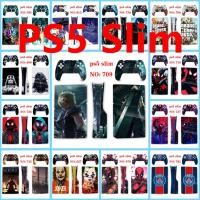 ราคา 45 สีสติกเกอร์ผิวใช้งานร่วมกับ Sony Playstation 5 Slim Disc & Digital Edition ไวนิล Decal รูปแบบชุดฟิล์มป้องกันสําหรับ PS5 Slim คอนโซลและ 2 ชิ้น Controller (56009316547)