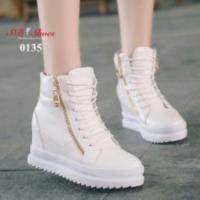ราคา ผ้าใบหุ้มข้อ เสริมส้นใน 1.5" สไตล์เกาหลี พร้อมส่ง (691145037)