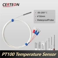 ราคา PT100 Temperature Sensor RTD Temperature Probe Waterproof Stainless Steel High Precision Industrial (44855059774)