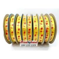 ราคา ริบบิ้นพับเหรียญโปรยทาน ลายสตอเบอรี่สีเหลือง (30373) (6417651563)