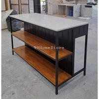 ราคา 99HomeStore โต๊ะเตรียมอาหาร/ไอส์แลนด์ครัว *ทอปหินสังเคราะห์* ก65*ย150*ส90 (29554773412)