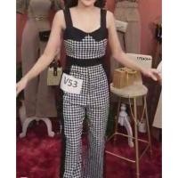 ราคา TW17540 Jumpsuit จั้มสูทขายาว ผ้าบลูเวฟลายชิโนริ (21009560438)