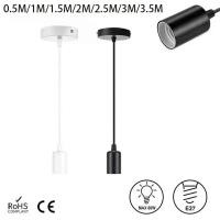 ราคา 3M Led Base Pendant Lights E26 E27 Lamp Holder Socket 110V 220V Lamp E27 Base for DIY Retro Hanging Lamp Accessories (29963666152)
