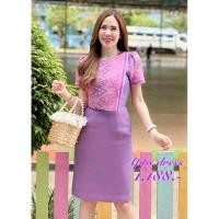 ราคา ชุดผ้าไทย ฝ้าฝ้ายทอเครื่ิอง ขนาด 34-26-36-37 มือ 2 (19195227960)