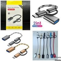 ราคา ￼USB Type-C Micro OTG 2 in 1 USB 3.0 OTG Adapter Cable Micro USB Type C Data / 2in1 OTG Cable (46154104979)