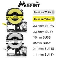 ราคา LA-4WBA5 LA-4YBA5 (SU5S SU5Y SU7Y SU11Y) เทปหดความร้อน Φ3.5 มม./5 มม./11 มม.สีขาวสีเหลืองสําหรับ Epson Labelworks LW-300 LW-400 LW-700P King Printer 900P (52903532961)