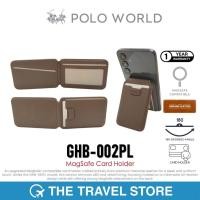 ราคา Polo World GHB-002PL MagSafe Card Holder กระเป๋าขนาดเล็กสำหรับใส่บัตร ใช้เป็นฐานตั้ง iPhone ได้ (41520005940)