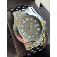ราคา GUCCI 5500M Watch Quartz Women's Gray Dial Date Swiss Made Vintage (28375746063)