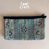 ราคา กระเป๋าผ้าปักมือชาวเขา ลายม้ง (สี Retina Soft Blue ) (45652246981)