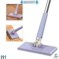 ราคา SNOWY No Wash Lazy Mops, เปียกและแห้งใช้ Snap-Grip Clever Mini Mop, ของขวัญสะดวกผ้าอัตโนมัติเปลี่ยนเครื่องมือทําความสะอาดบ้านคลิป Sweeper Mopping Stick (55753401771)