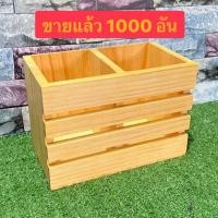 ราคา ที่ใส่หลอด กล่องไม้ 2 ช่อง กล่องใส่หลอดกาแฟ DS06-2 (24972015852)