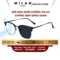 ราคา MILAN EYEWEAR แว่นตาครึ่งกรอบเปลี่ยนสีป้องกันแสงสีฟ้ารองรับเลนส์ติดตั้งตามสายตาสั้น MI35 (49806128237)
