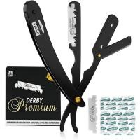 ราคา Utopia Care Professional Straight Razor for Men, Barber Straight Edge Razor Safety พร้อมใบมีด 100 แพ็ค สีดํา (47009052336)