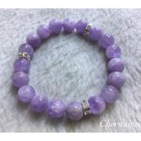 ราคา กำไลข้อมือหิน ลาเวนเดอร์ Lavender 10 mm คั่นตัวคั่นเพชรเกรด AAA *หินแท้ ธรรมชาติ* (681978503)