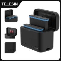ราคา ❤ TELESIN แบตเตอรี่แบบพกพาสําหรับ Insta360 2 ช่อง TF Card แบตเตอรี่ Charger กล่องสําหรับ Insta (43512445190)