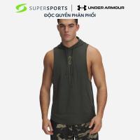 ราคา UNDER ARMOR UNDER ARMOUR Under ARMOUR Project Rock Snake เสื้อฮู้ดผู้ชายแขนกุด - สีเขียว - 1389987-310 (46711658631)