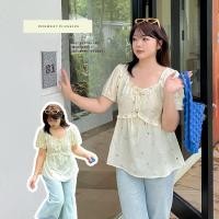 ราคา [ อกถึง 49" ] : PMP2406 : พรีออเดอร์ เสื้อเชิ้ตสีเหลืองลายปักผลไม้น่ารัก คอเสื้อทรงเหลี่ยมตกแต่งด้วยโบว์ ผ้าฝ้ายใส่สบาย (41850501708)