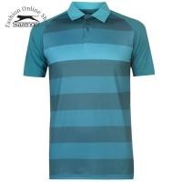 ราคา เสื้อยืดผู้ชาย Slazenger Performance Stripe Polo ไซส์ยุโรป (สีทีล) (47054184741)