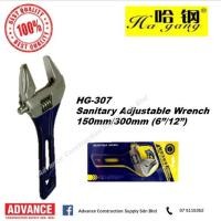 ราคา Hagang Handtools Hand Tools HG-307 Sanitary Adjustable Wrench (6”/150mm or 12“/300mm) 【Ready Stock】 (45007030145)