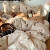 ราคา Linear Dachshund พิมพ์โพลีเอสเตอร์ Flat/Fitted Single/Queen/King Size ชุดเครื่องนอน 4 in 1 ชุดผ้าปูที่นอน (57457686848)