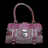 ราคา Vintage GUESS Y2K Studded Print Cotton Croc Hand Carry and Shoulder Bag (44376350030)