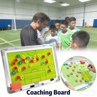 ราคา กระดานกลยุทธ์ฟุตบอล Coach Board Football Tactics BOARD Coaching Match บอร์ดฝึกซ้อม แถมฟรีปากกา แม่เหล็กผู้เล่น แปรงลบ (29894487000)