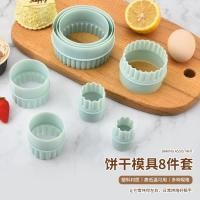 ราคา (1ชุด8ชิ้น) Roundring ที่กดคุ้กกี้วงกลม พิมพ์ขนมวงกลม พิมพ์ตัดแป้ง แบบเรียบ และแบบหยัก พลาสติก Foodgrade (44853321770)