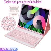 ราคา ใหม่iPad 10.2 9th Gen / iPad Air 11(2024/2025/2026)เคสคีย์บอร์ดเมาส์บลูทูธไร้สายคอมโบปุ่มกลมชาร์จปลอก (43680678206)