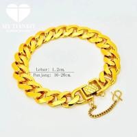 ราคา สร้อยข้อมือไทเทเนียม สําหรับผู้หญิง สไตล์ Boss ชุบทอง ดีไซน์แข็ง สร้อยข้อมือ Viral กว้าง 1.2 ซม. ยาว 16 ซม.-20 ซม. (55459159208)